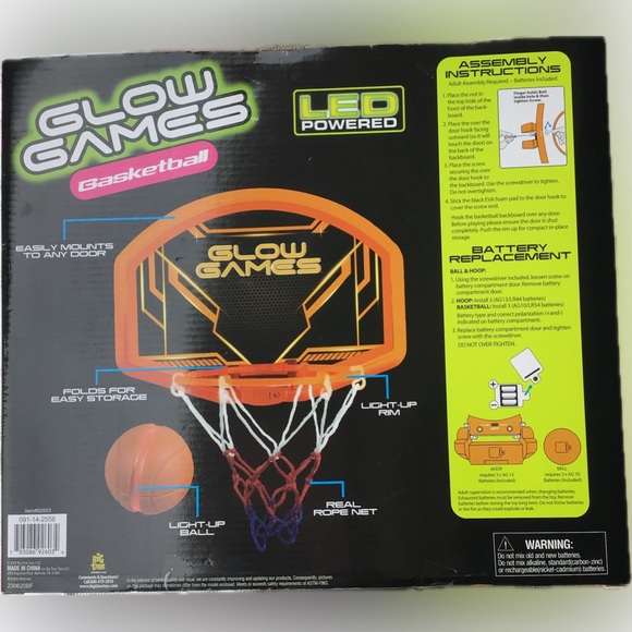 Light Up Basketball Rim and Ball - Picture 3 of 3